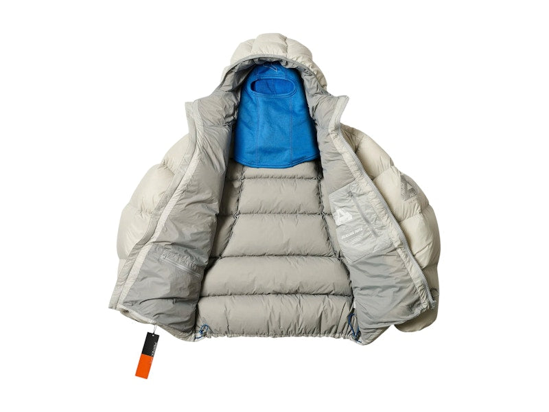 Palace Pertex Opaque Balaclava Puffer Jacket Concrete Grey