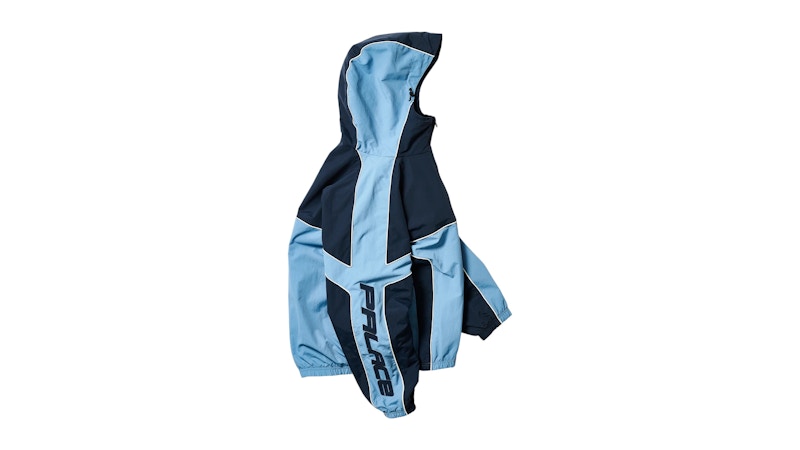 Palace Piped Hooded Shell Jacket Blue
