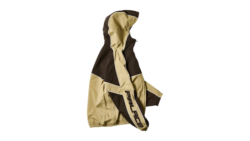 Palace Piped Hooded Shell Jacket Brown