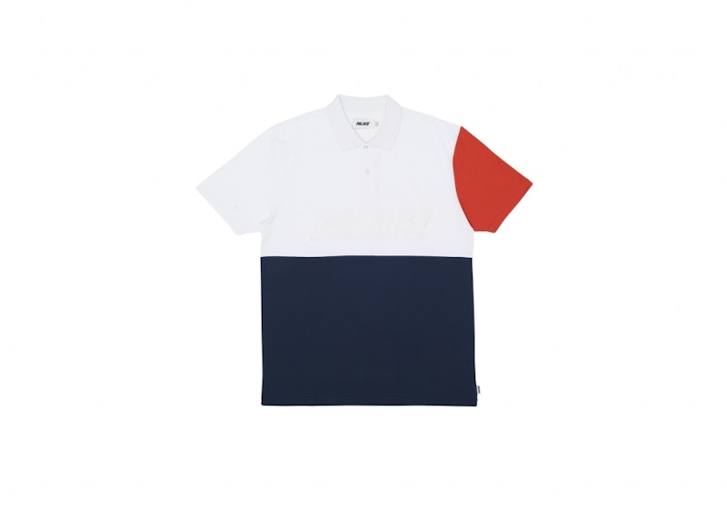 Palace Pique Polo Navy/Orange/White