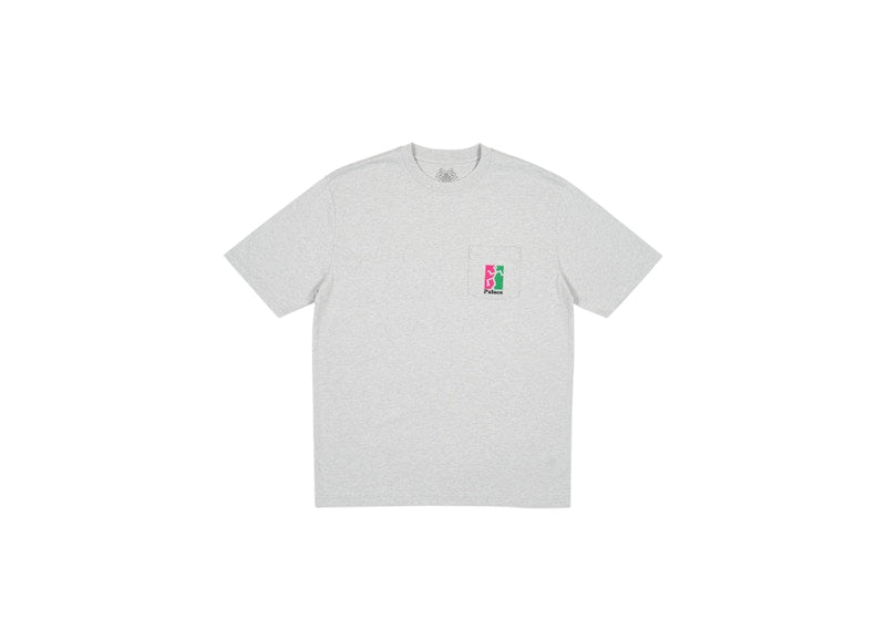 Palace P(iss) Head T-shirt Grey Marl