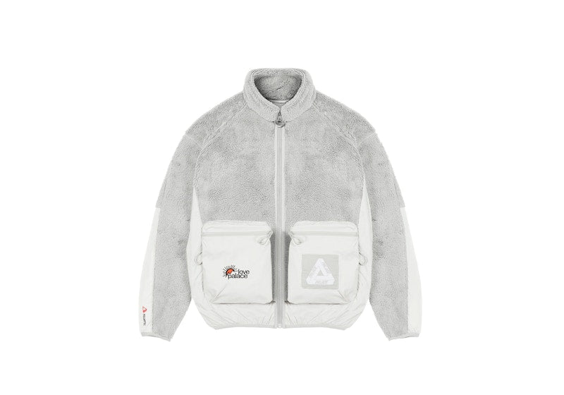 Palace Polartec High-Loft Teddy Fleece Jacket Light Grey