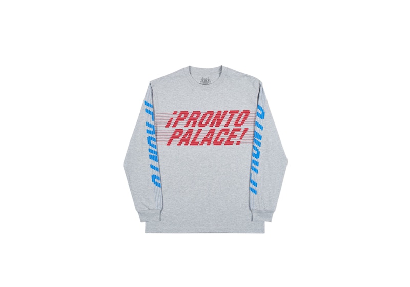 Palace Pronto Longsleeve T-shirt Grey Marl