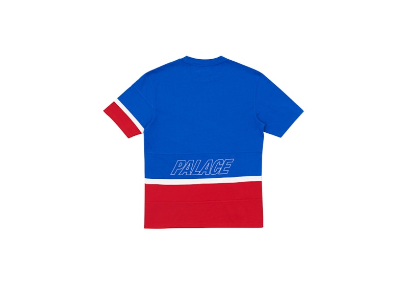 Palace R Stripe T Blue/White/Red