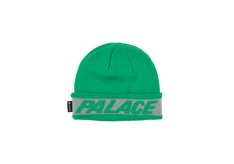 Palace Reflective Jacquard Gore-Tex Beanie Green
