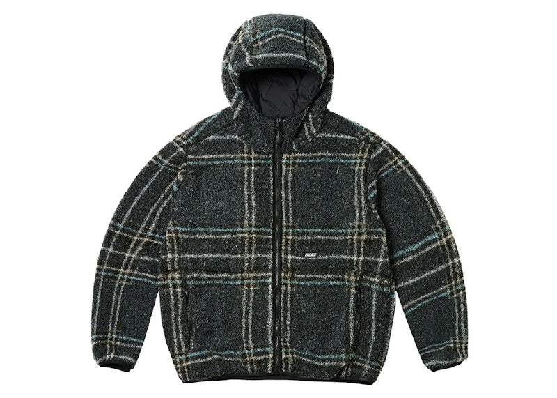Palace Reversible Check Fleece Jacket Black