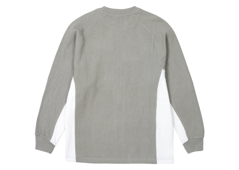 Palace Rib Jersey Longsleeve Concrete Grey/White