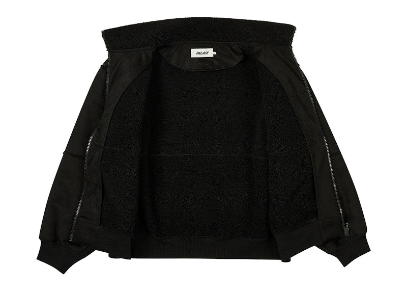 Palace Sherpa Faux Suede Funnel Black