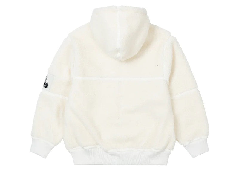Palace Sherpa Hooded Jacket Off White