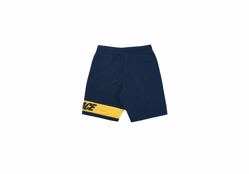 Palace Side Shorts Navy/Yellow