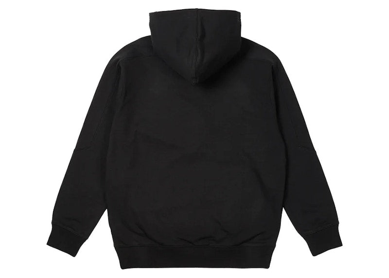 Palace Slant 1/4 Zip Hood Black