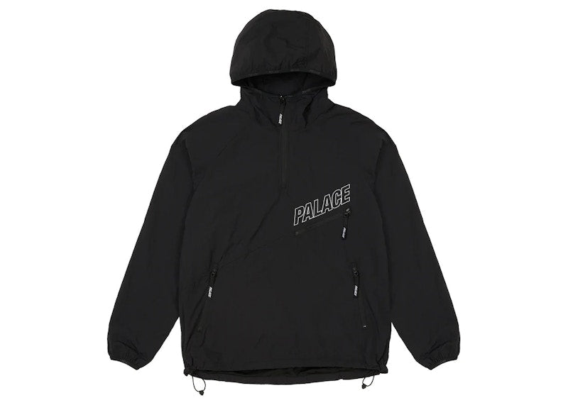Palace Slant Zip Shell Jacket Black