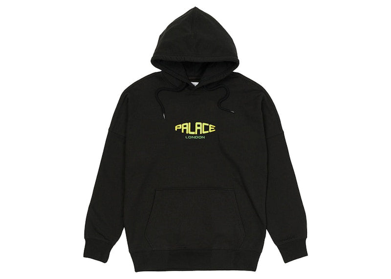Palace Spaced Logo Drop Shoulder Hood Black