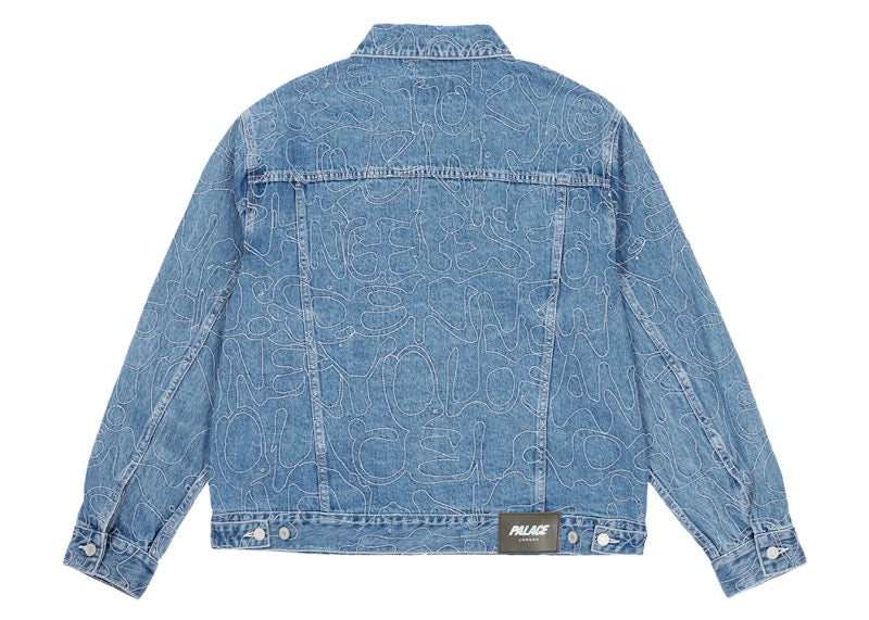 Palace Splat Denim Jacket Stone Wash