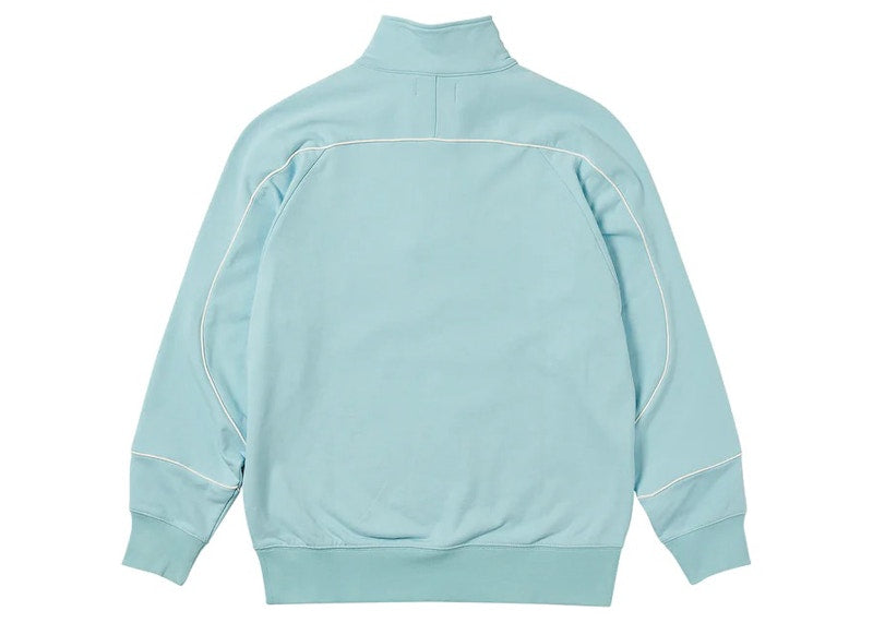 Palace Sport Piped 1/4 Zip Crystalised Blue