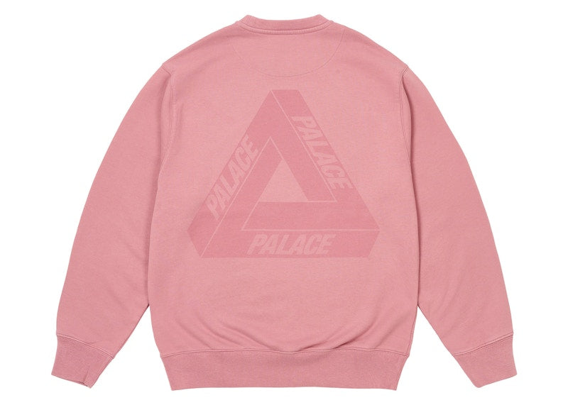 Palace Spray Tri-Ferg Crew Dusty Mauve