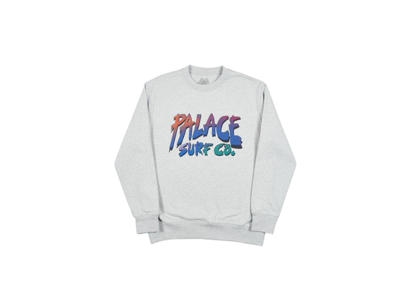 Palace Surf Co Crew Grey Marl