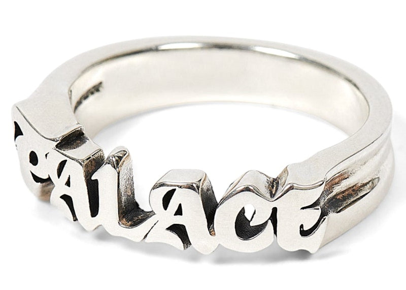 Palace TGF Old Font Ring Silver