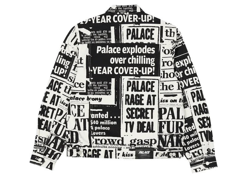 Palace Tabloid Denim Jacket Black
