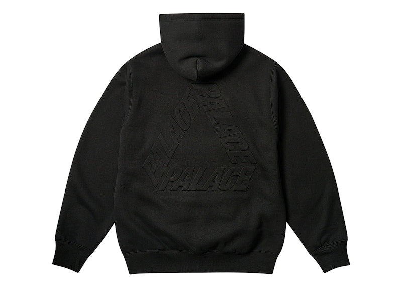 Palace Thermal Embossed P3 Zip Hood Black