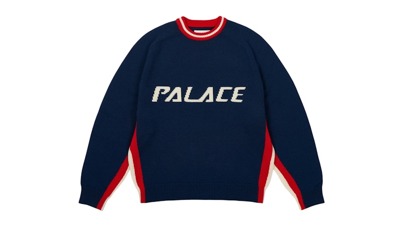 Palace Tri Colour Knit Navy