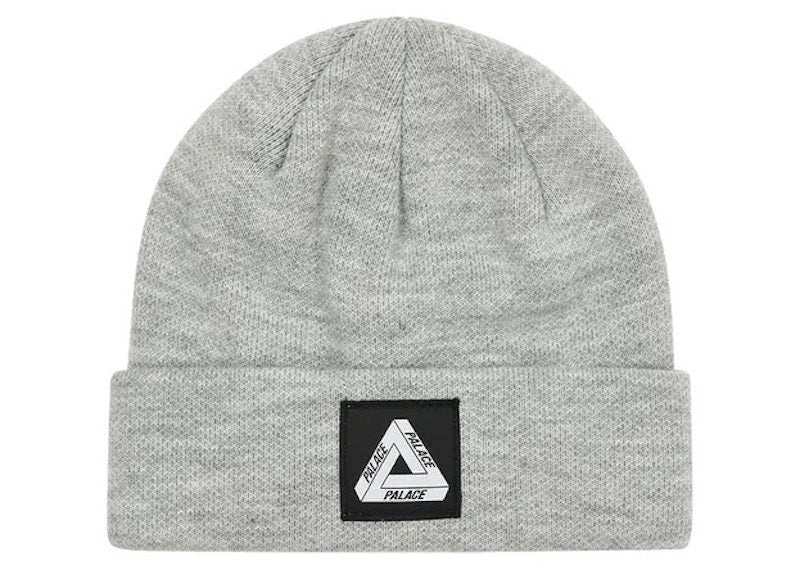 Palace Tri-Ferg Patch Beanie (FW22) Grey Marl