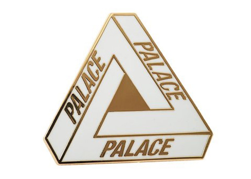 Palace Tri-Ferg Pin Badge White