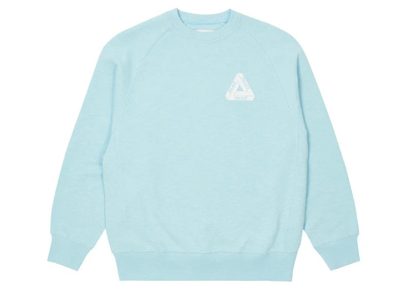 Palace Tri-Ferg Slub Crew Light Blue