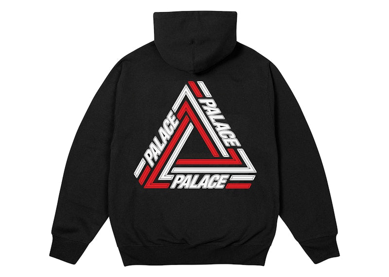 Palace Tri-Line Hood Black