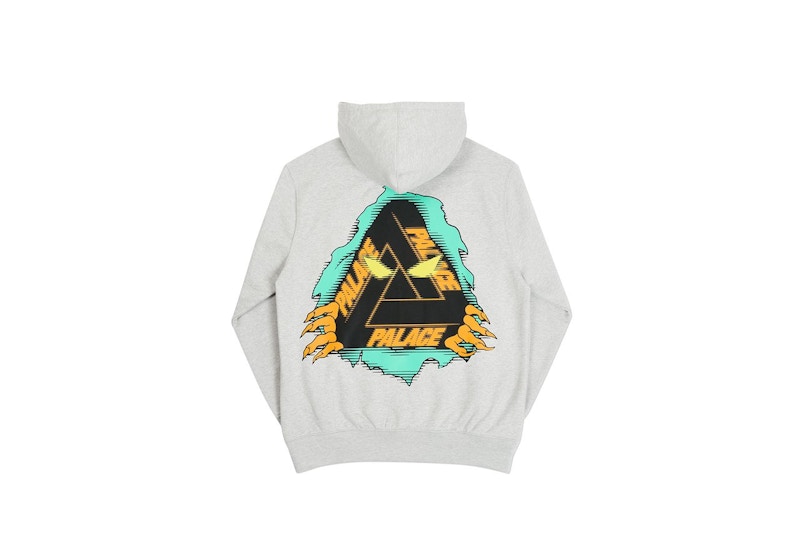 Palace Tri-Ripper Hoodie Grey Marl