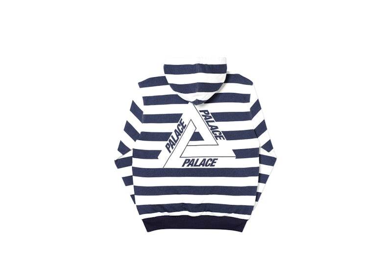 Palace Tri-Stripe-Zip Hood White/Navy