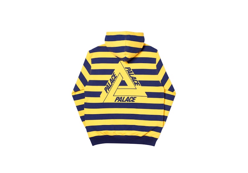Palace Tri-Stripe-Zip Hood Yellow/Navy
