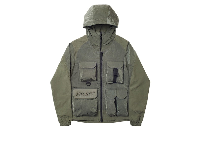 Palace Utility Iridescent Jacket + Vest Olive
