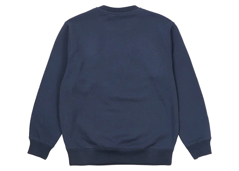 Palace Varsity Applique Crew Navy