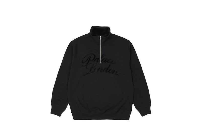 Palace Velour 1/4 Zip Jacket Black