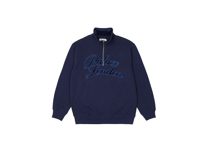 Palace Velour 1/4 Zip Jacket Blue