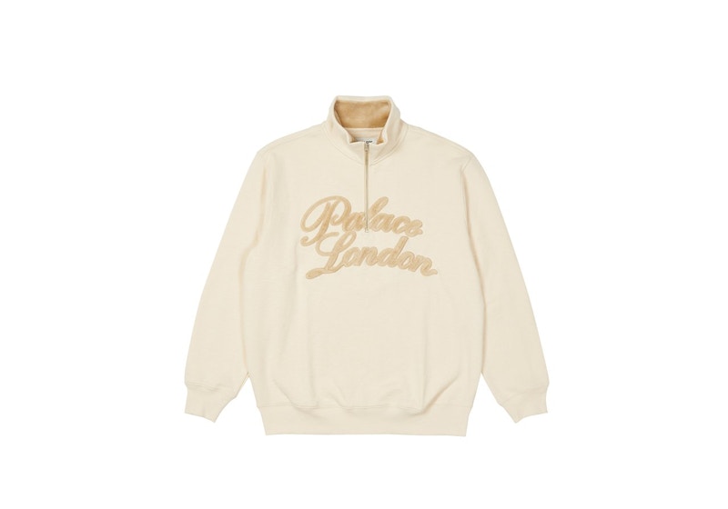 Palace Velour 1/4 Zip Jacket Ecru