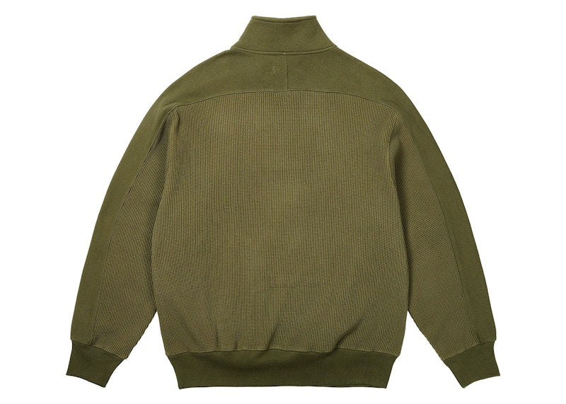 Palace Waffle On 1/4 Zip The Deep Green