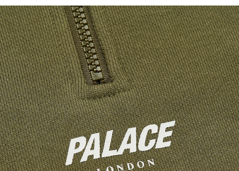 Palace Waffle On 1/4 Zip The Deep Green