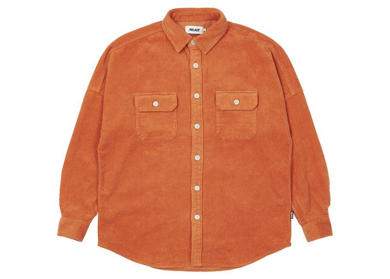 Palace Washed Drop Shoulder Cord Shirt Brandy