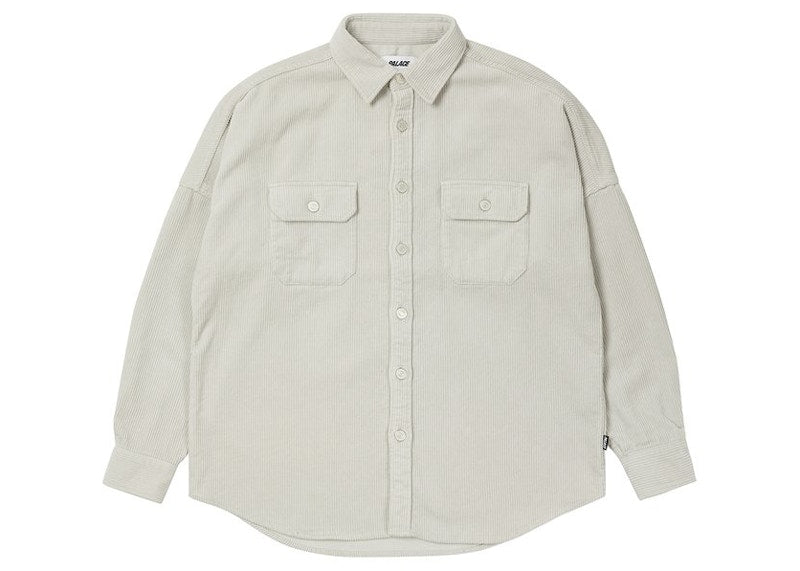Palace Washed Drop Shoulder Cord Shirt White