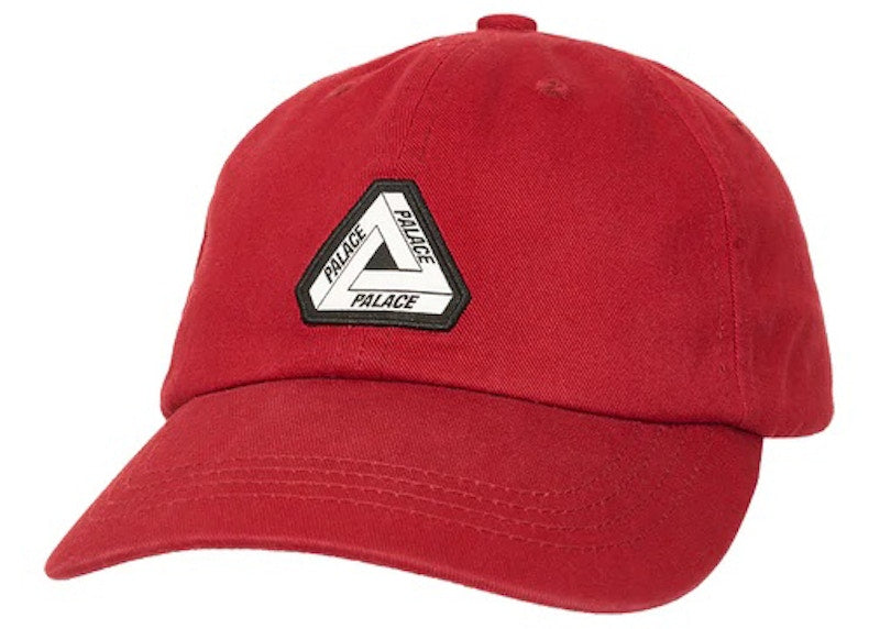 Palace Washed Twill Tri-Ferg 6-Panel Burgundy