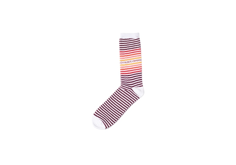 Palace Wavey Stripe Sock White/Red
