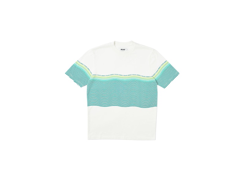 Palace Wavey Stripe T-shirt Green/White