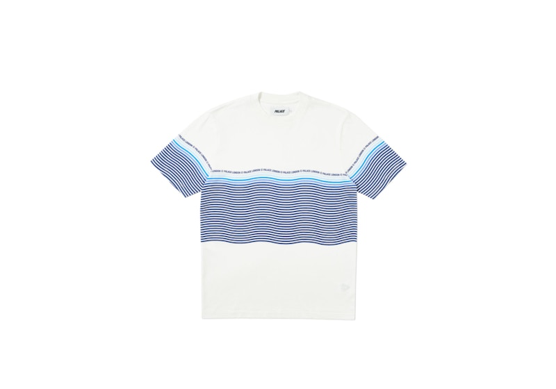 Palace Wavey Stripe T-shirt Navy/White