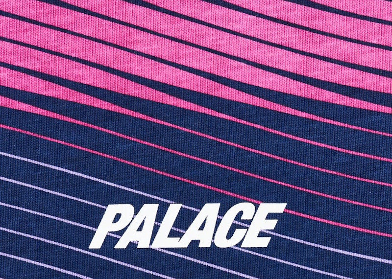 Palace Wavey Stripe T-shirt Navy