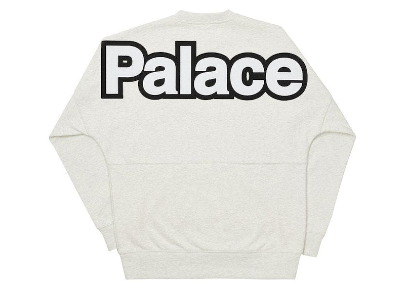 Palace Word Crew Grey Marl