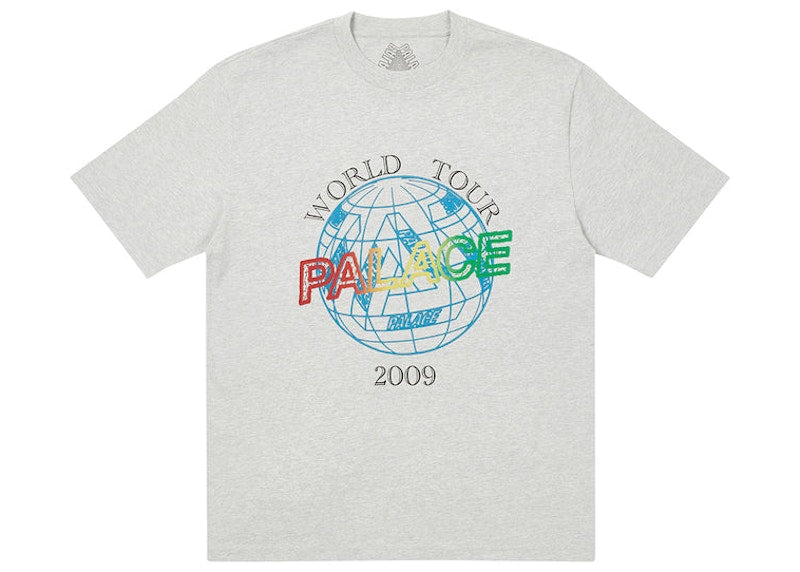 Palace World Tour T-shirt Grey Marl