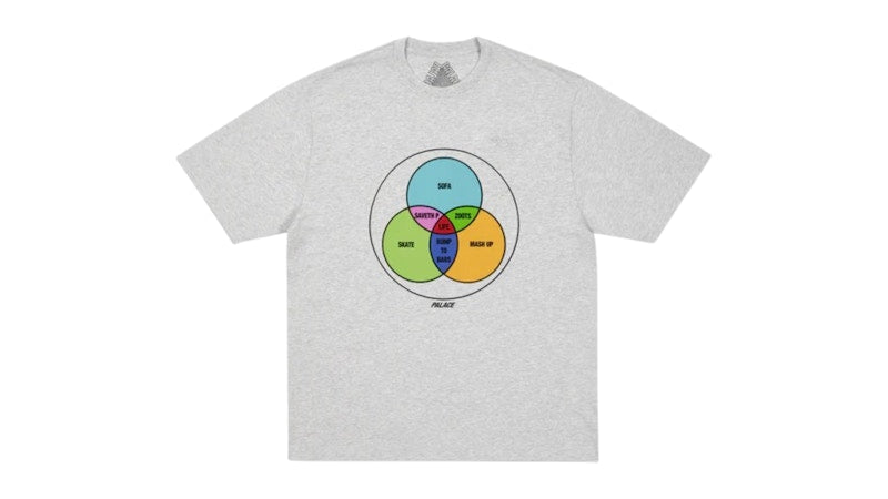 Palace Zen Diagram T-Shirt Grey Marl
