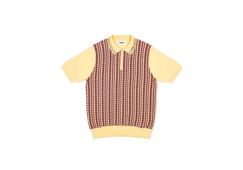Palace Zip Knit Peach/Red